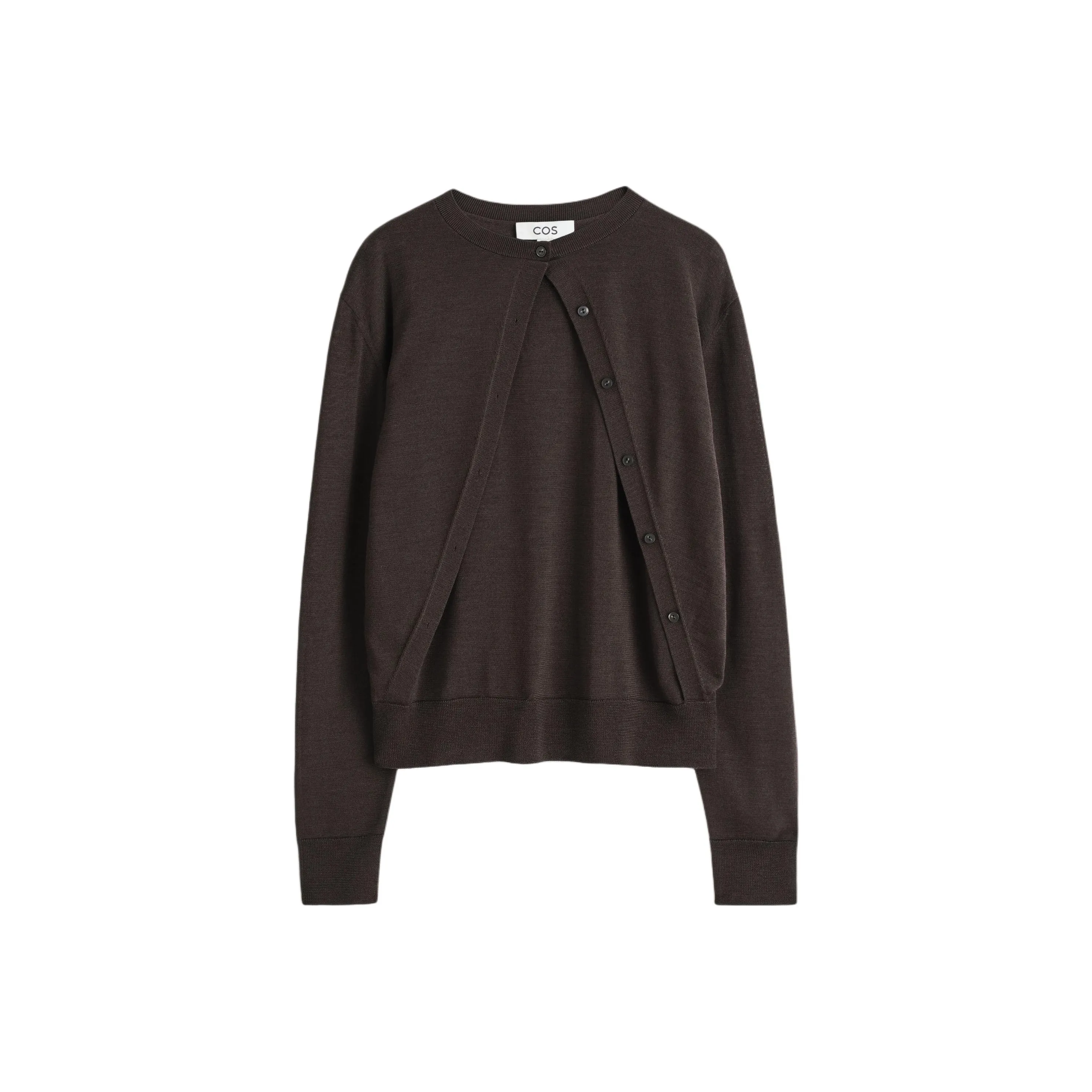 COS Темно-коричневый Женский Трикотаж