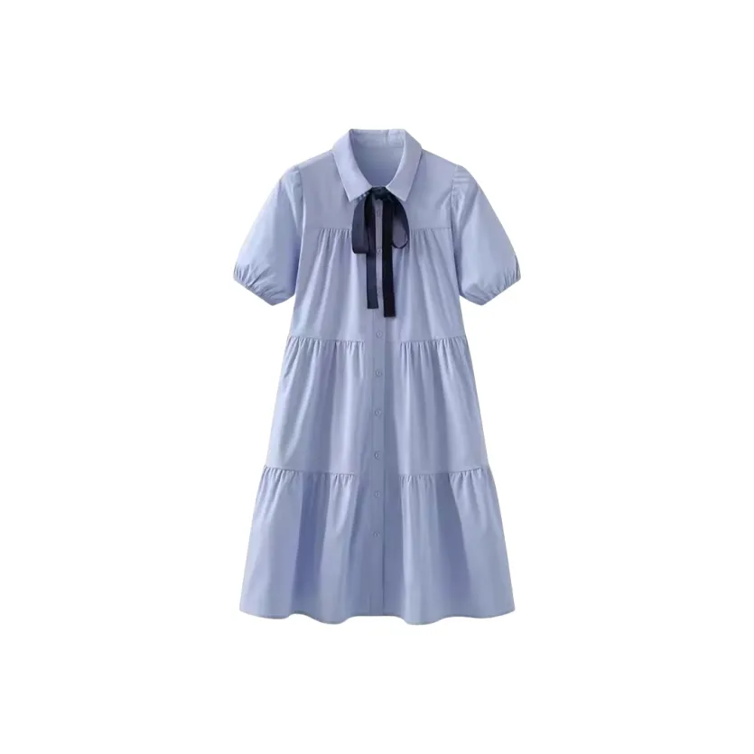 Wang Leshi Короткий рукав Платье Женское