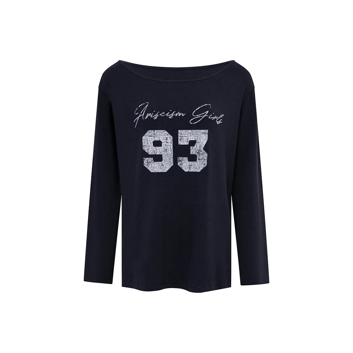 Ariseism Дизайн Асимметричный воротник Длинный рукав Т-рубашка для женщин AUTUMN Горячая девушка Облегающий крой Топ для женщин