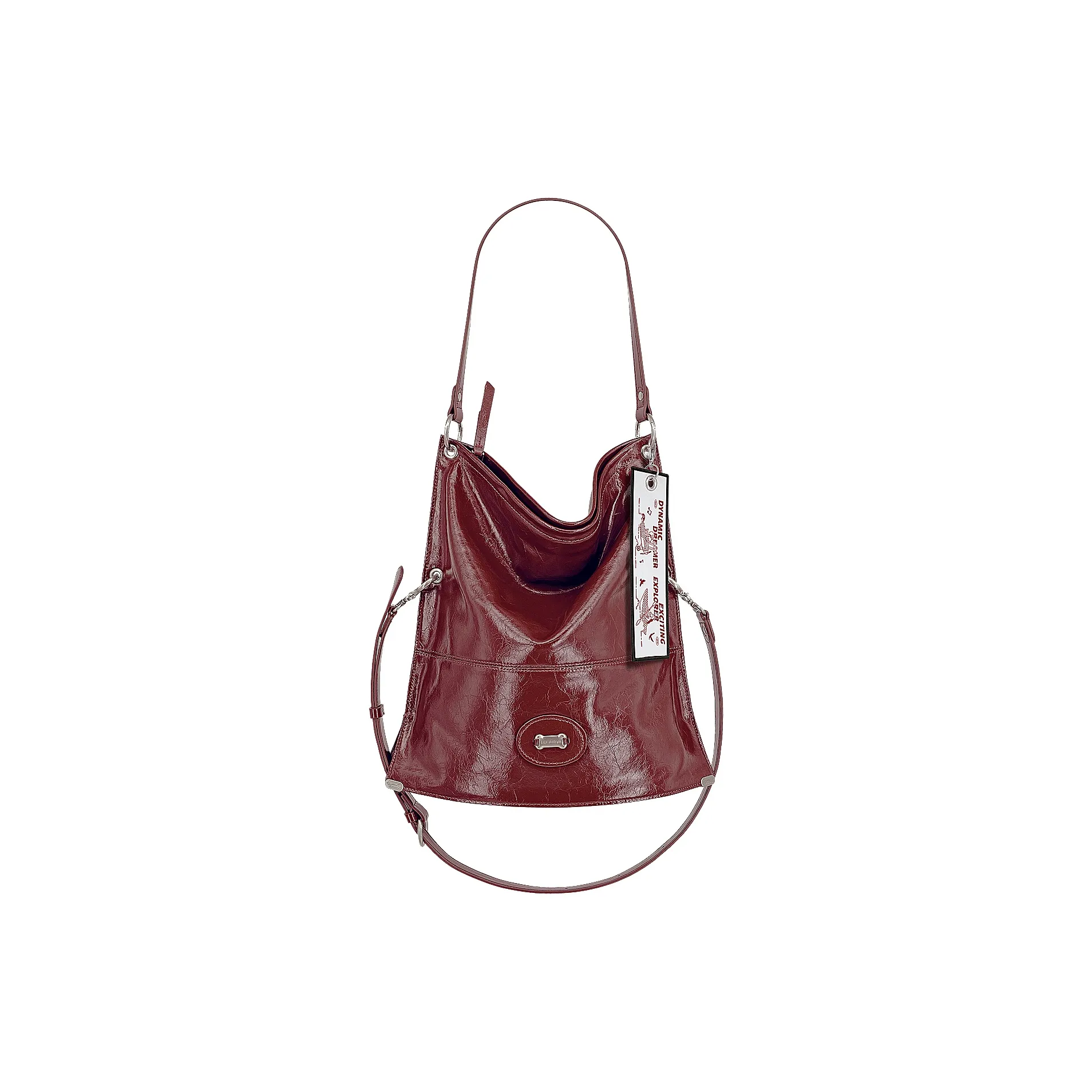 Great Dog and Black Horse Коровья кожа Тоут Большой Женские Ангорский красный