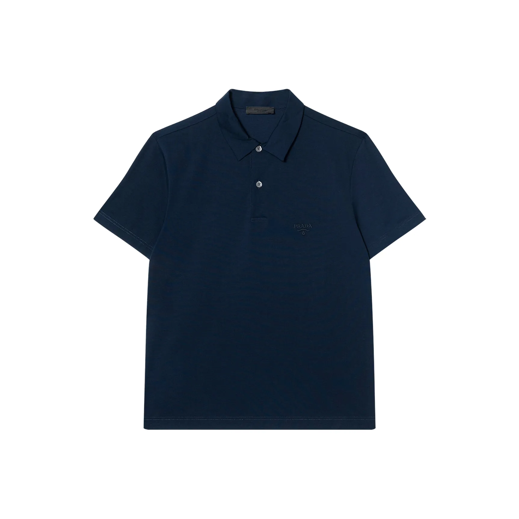 PRADA Мужская поло морского синего цвета