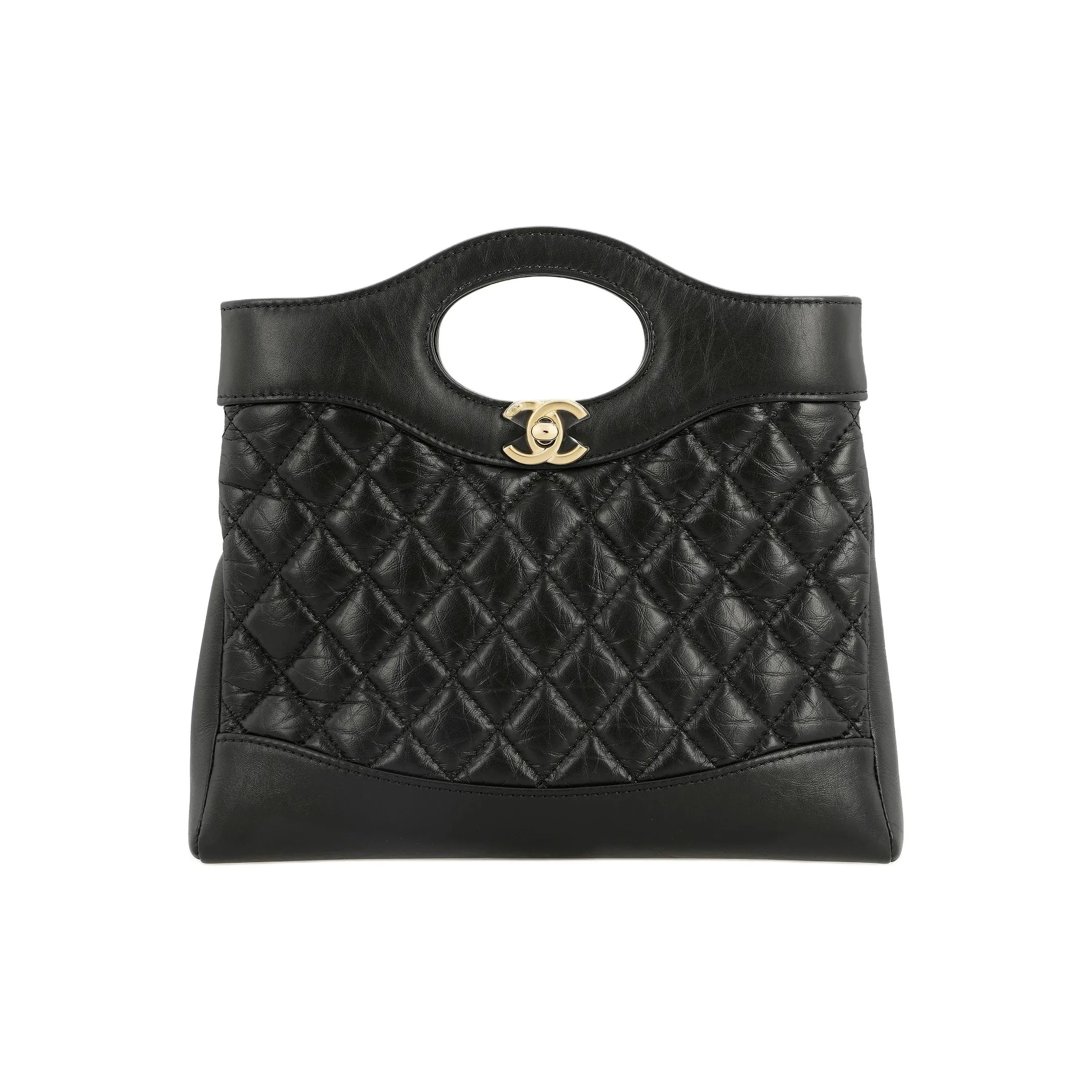 CHANEL Cow Leather Shoulder Bag, Crossbody Bag, Handbag Mini Unisex Black