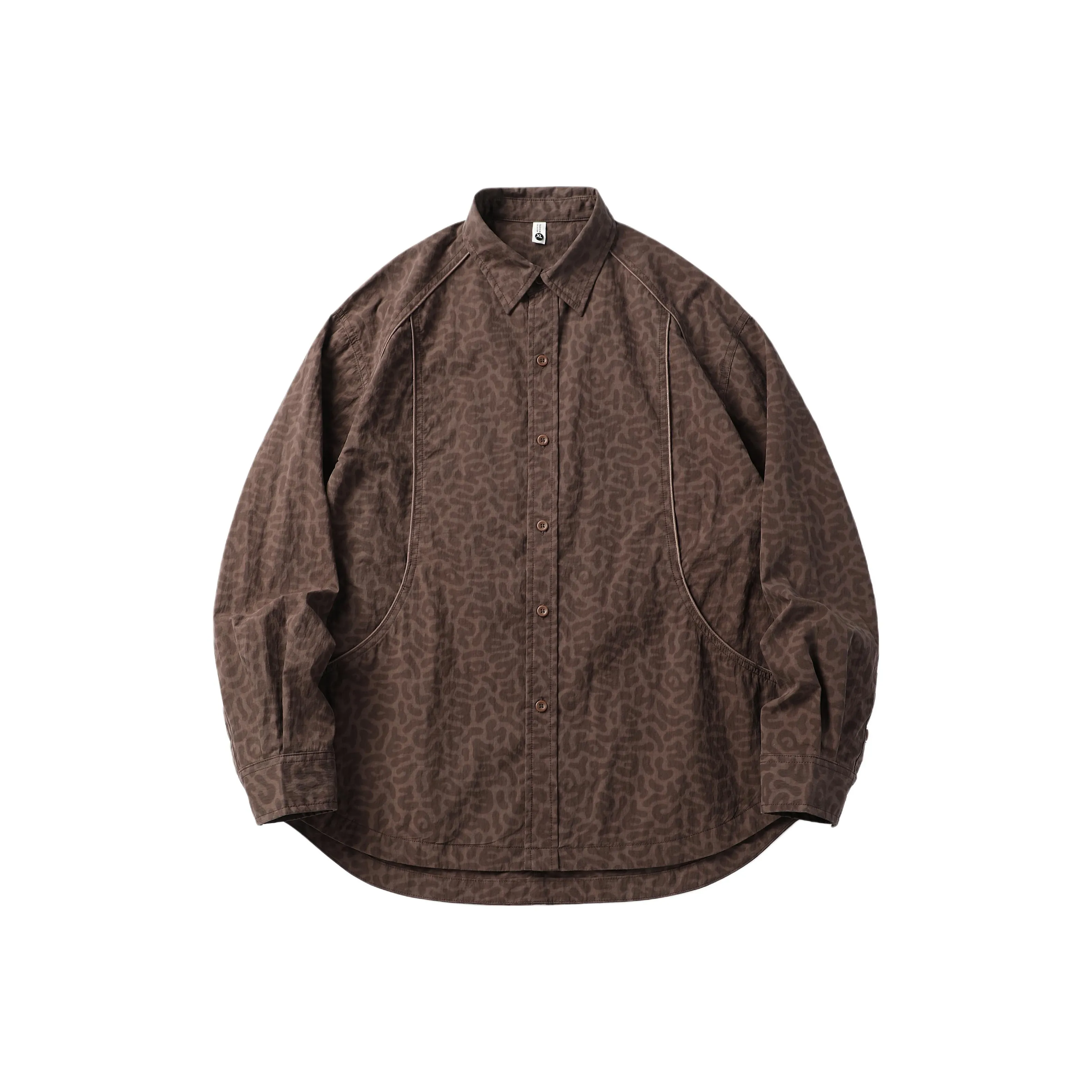 HYLHYL Леопардовый принт рубашка унисекс