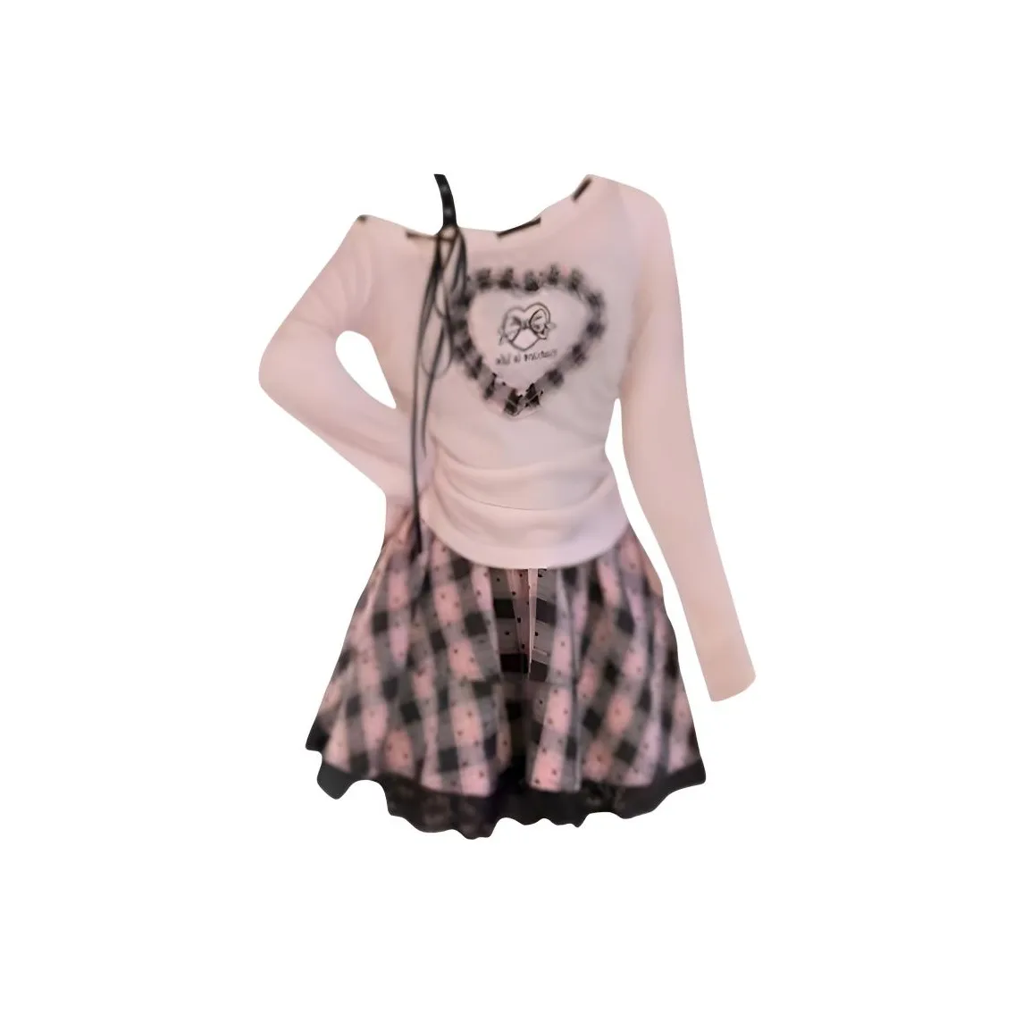 ACJL Pink Women's Skirt Sets