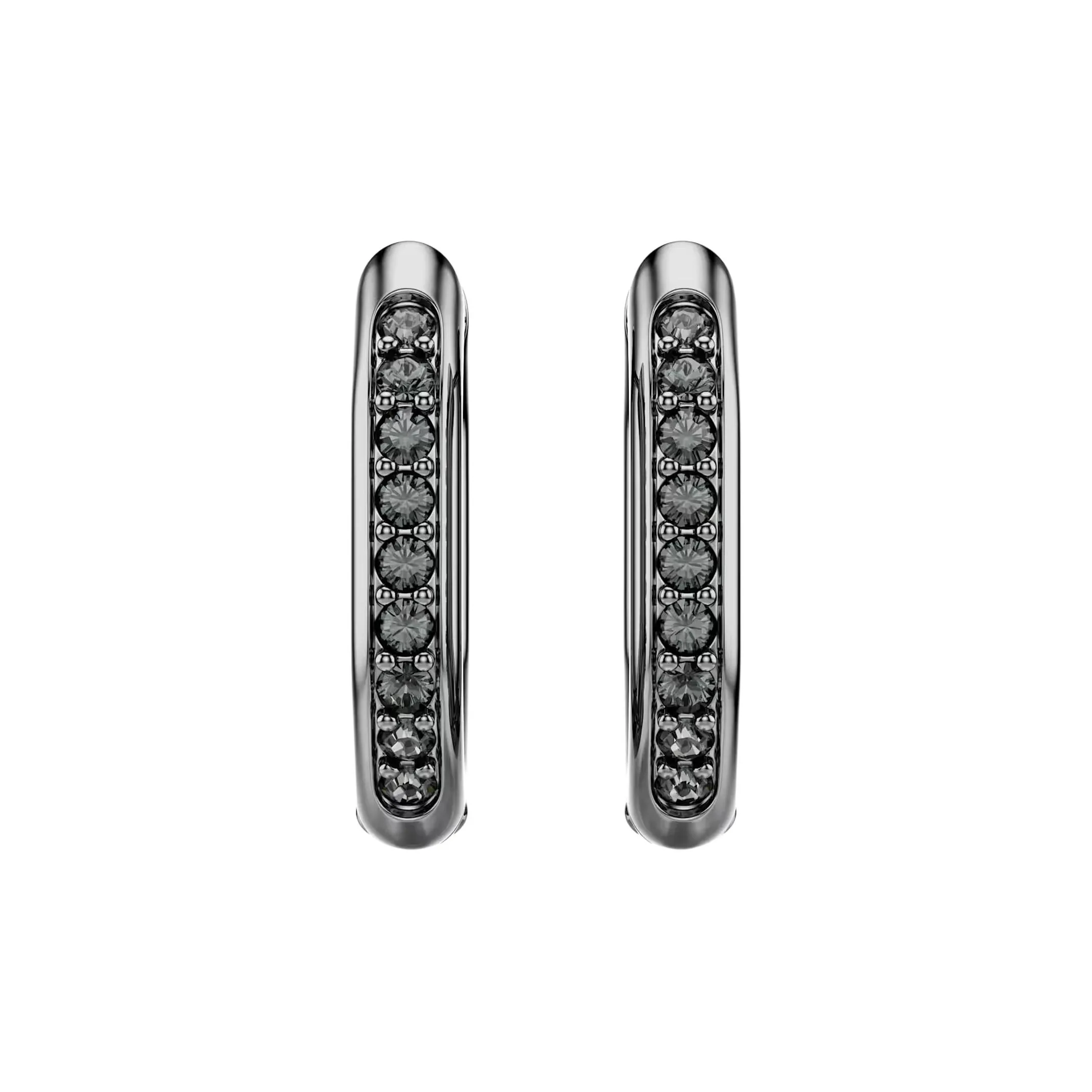 Серьги Crystal Swarovski Женские Черные