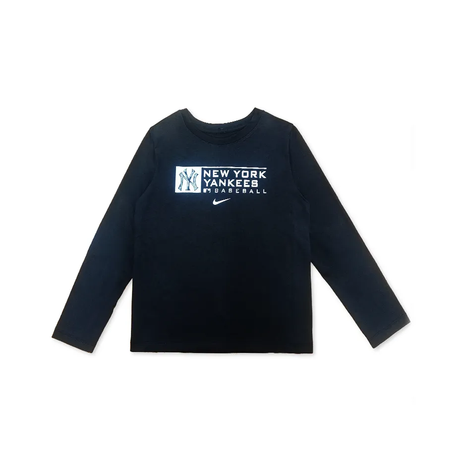 Nike MLB New York Yankees Мода Versatile Casual Sports Удобный Дружественный к коже Черный Детский Возраст 3-7 лет