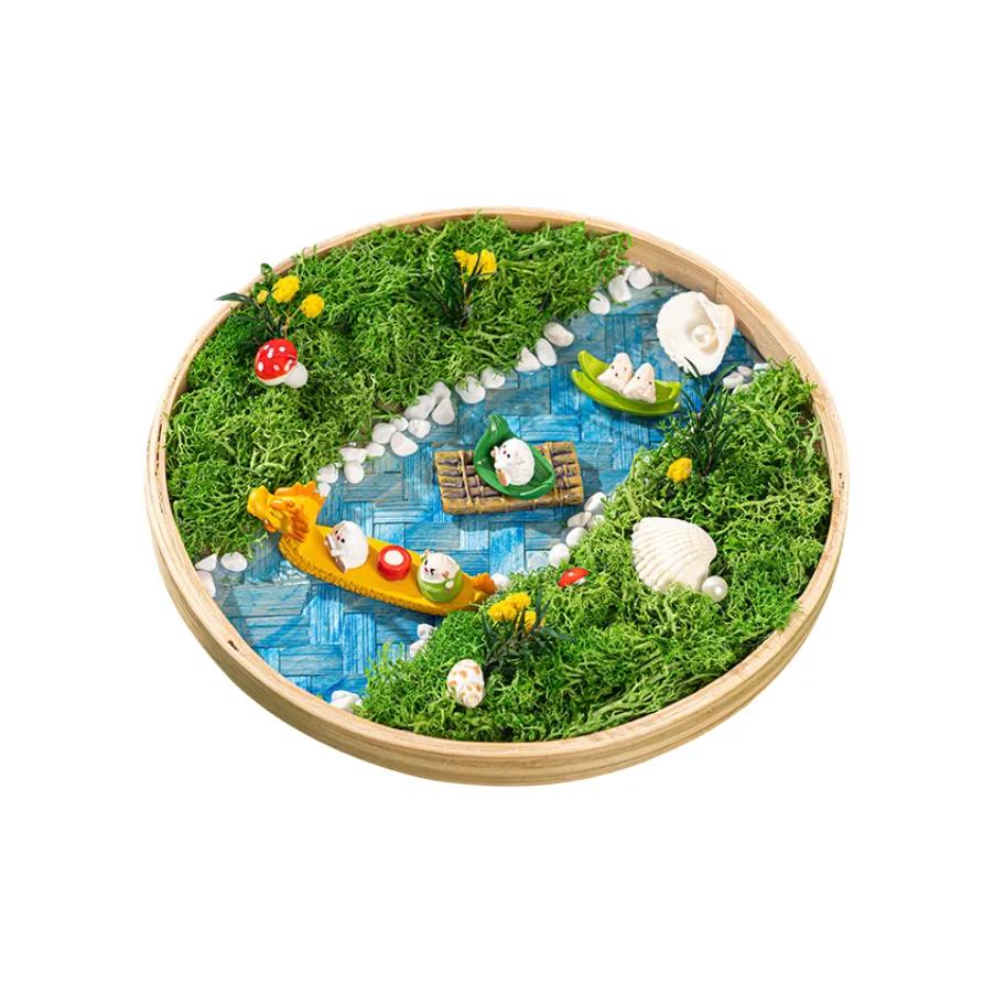 GERONG Лесной мшистый Микро Ландшафт Рисование Ручная работа