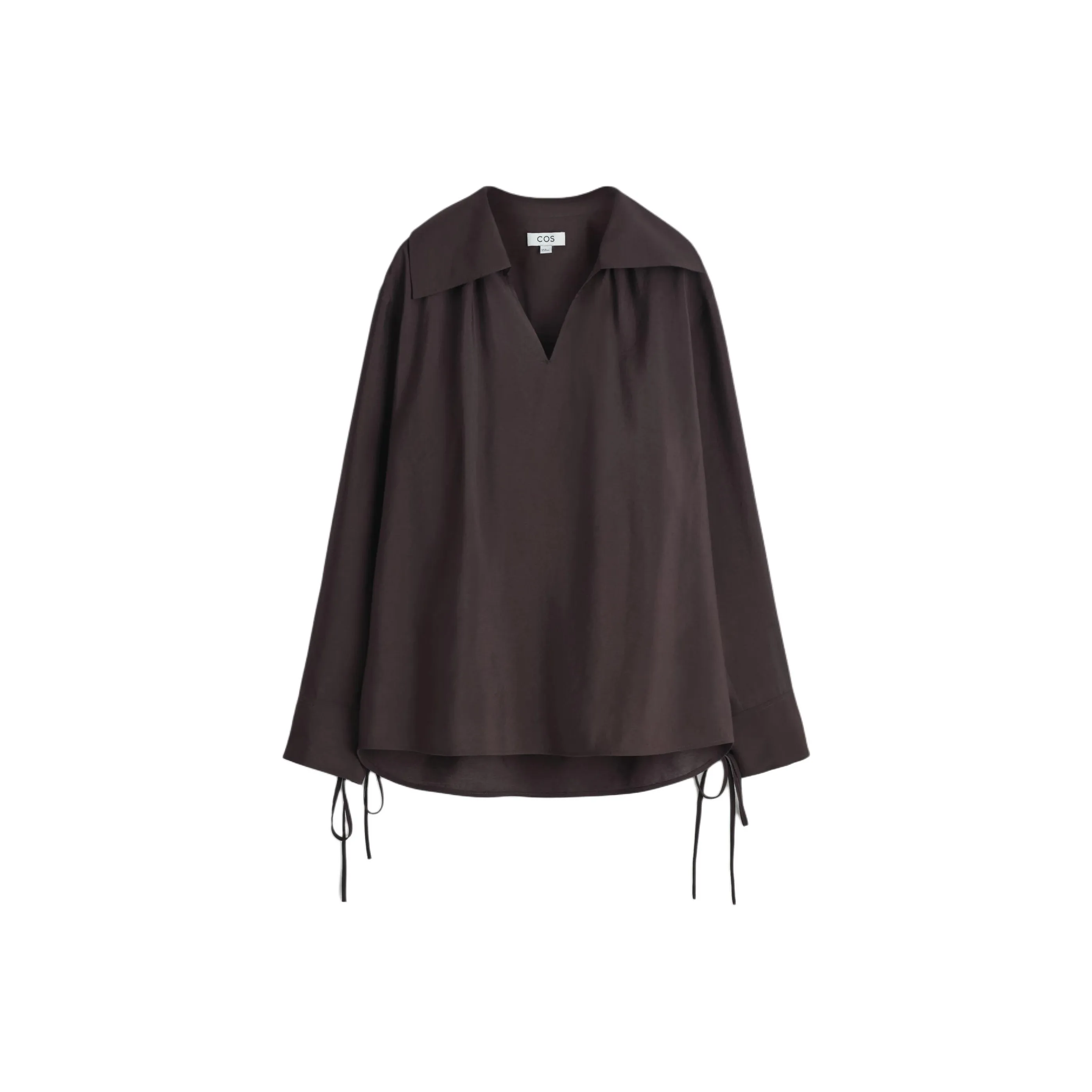 COS Темно-коричневые женские рубашки