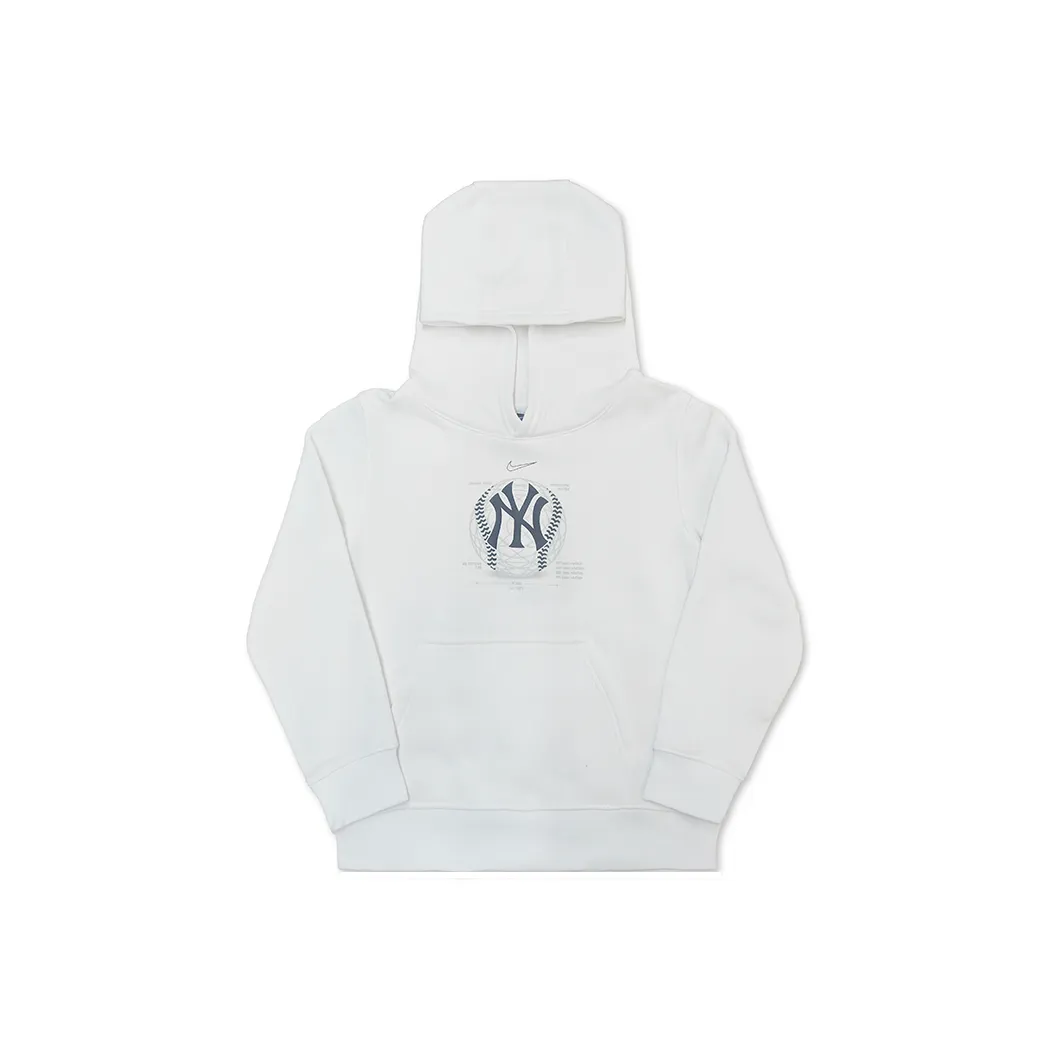 nike MLB New York Yankees Minimalist Style Casual Classic Design Fashion Versatile White Children Aged 3-7 Years