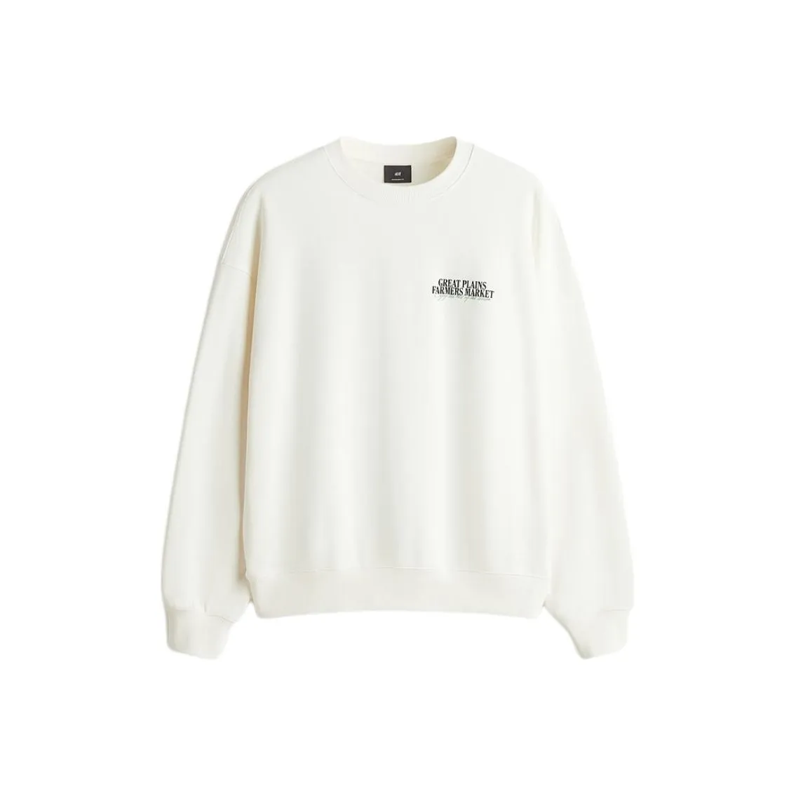 H&M Белый Мужской Свитшот