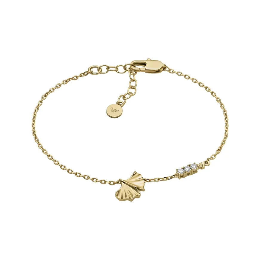 EMPORIO ARMANI Браслеты из латунь с цирконием женские золотые