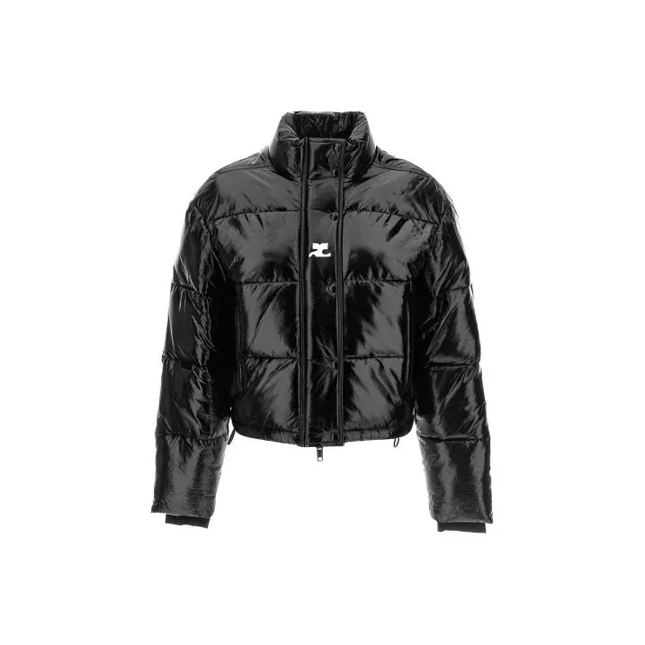 Courrèges Cropped High Neck Puffer Jacket