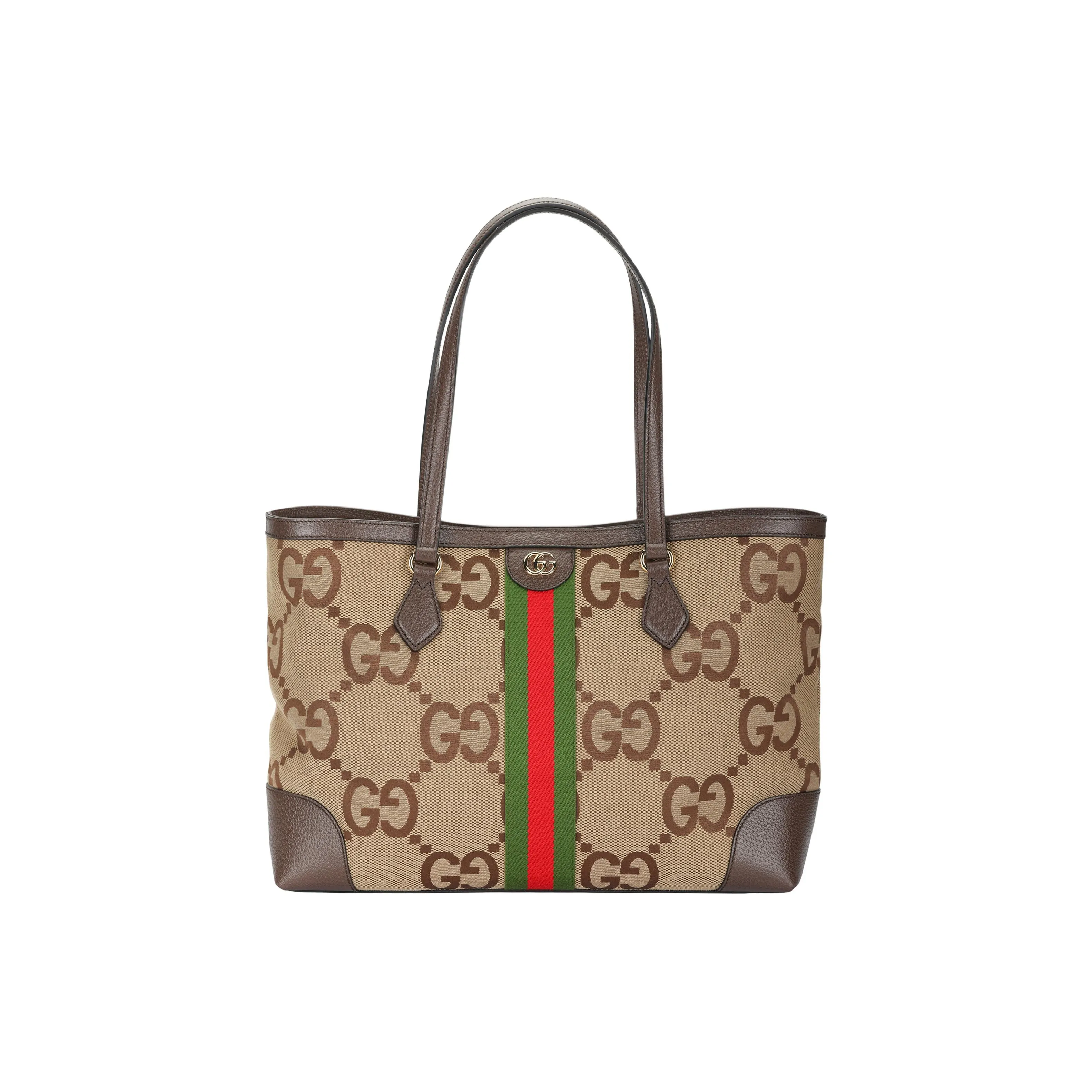 GUCCI Ophidia Canvas With Leather Tote Bag, Shopping Bag, Shoulder Bag, Handbag Medium Size Women's