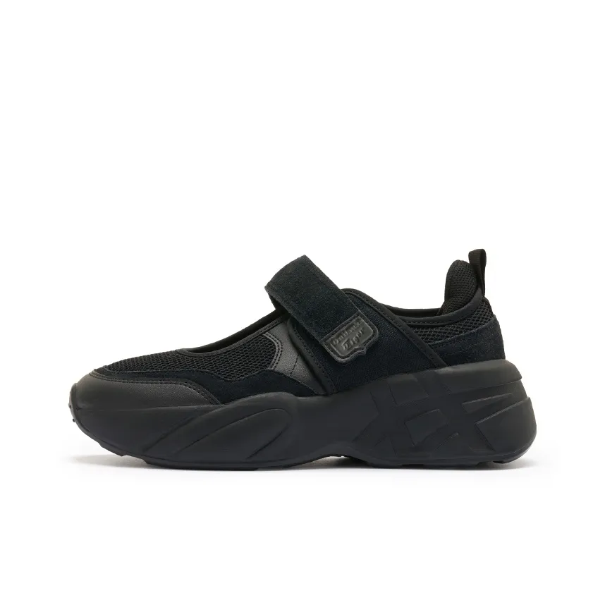 Onitsuka Tiger Платформа Туфли Мэри Джейн Женские Черные