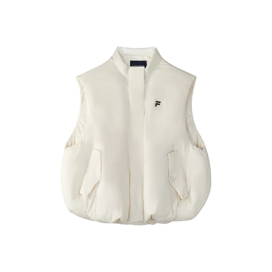 FILA FUSION Пуховый жилет Женские Молочно-туманный белый