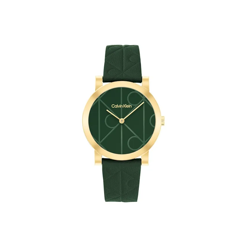CALVIN KLEIN Мужские наручные часы кварцевый механизм зеленый циферблат