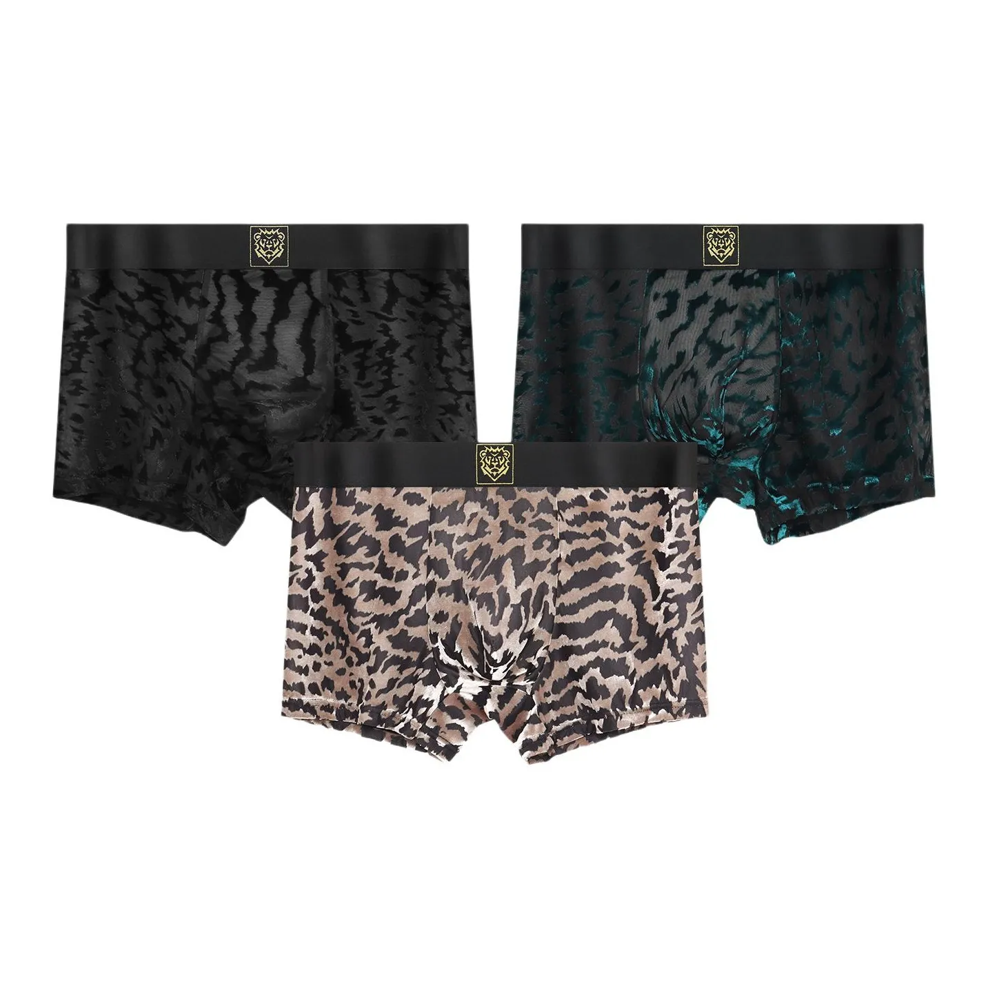 Sicily Черный+Зеленый+Светло-Серый Мужские Боксеры