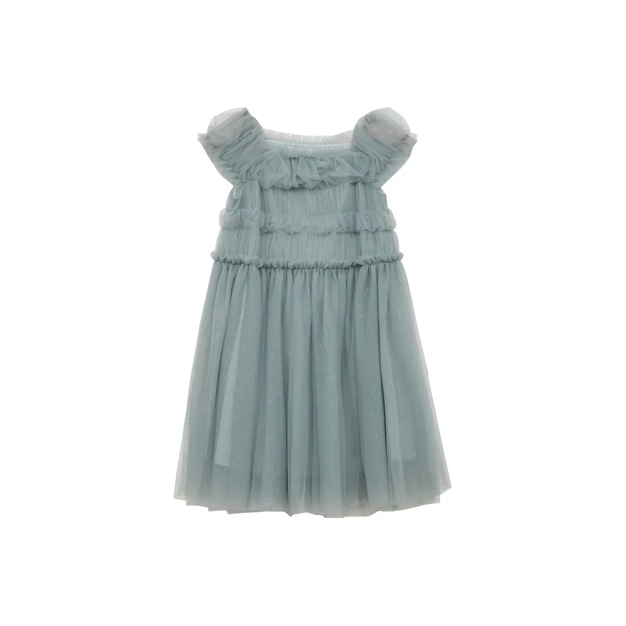 SUNTOMORROW Платье 2025 Кремово-розовый Серо-зеленый Подростки