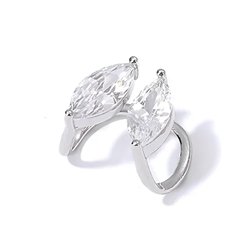 ZWU Медный сплав Нижняя заколка Серьги On Женские