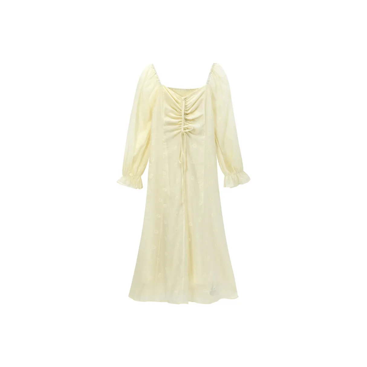 MISHOW Абрикос Женские Длинные Платья с Длинными Рукавами