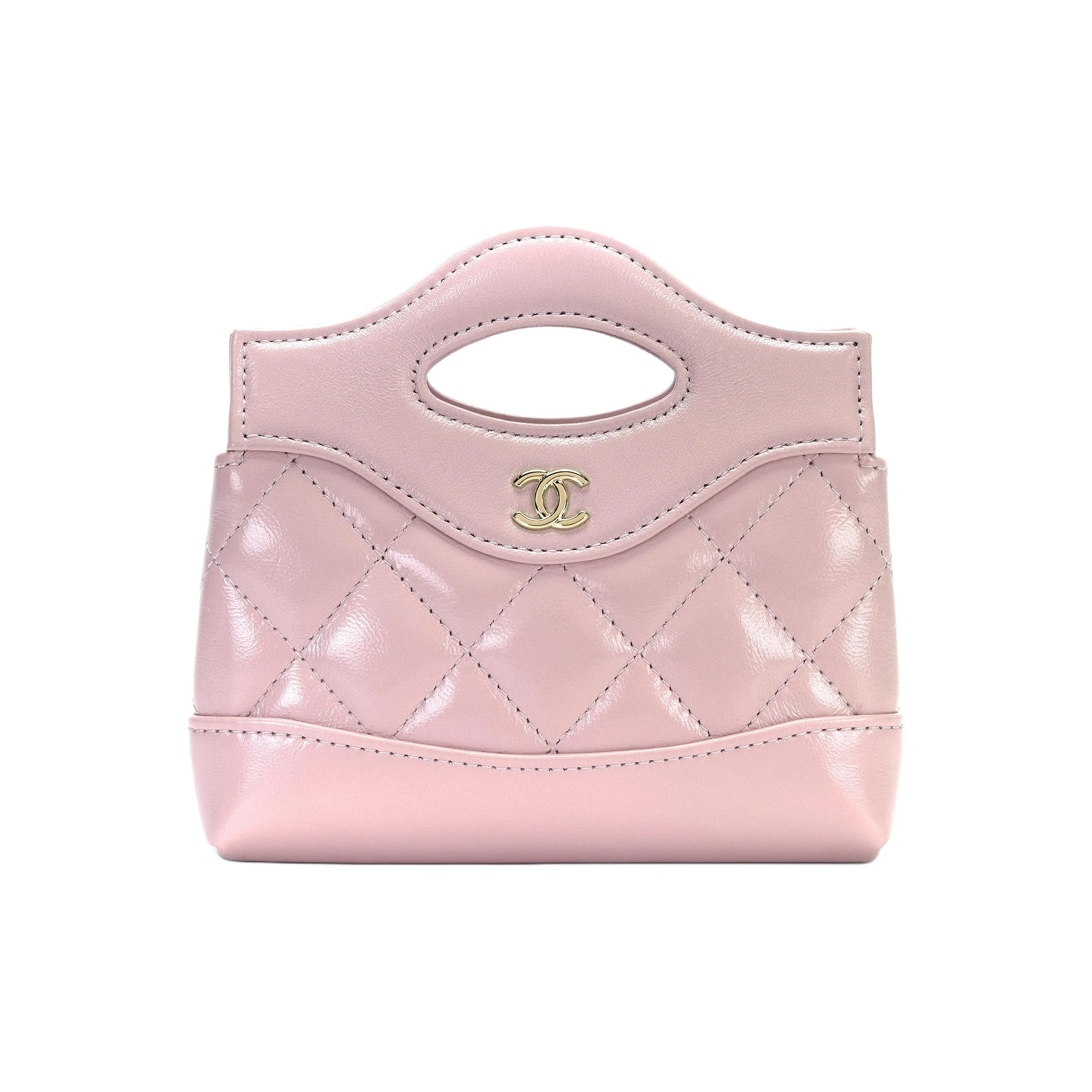 CHANEL Bright Lambskin Shoulder Bag, Crossbody Bag, Handbag Unisex Light Purple