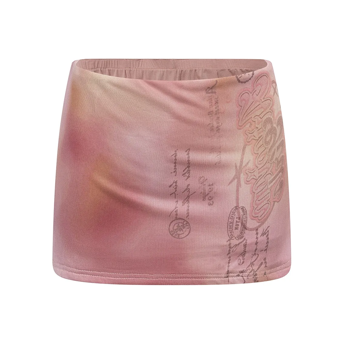 Ariseism Торт Розовый Mini Skirt Женские Лето Горячая девушка Низкий шаговой шов (передняя задняя посадка) Короткая юбка Женские