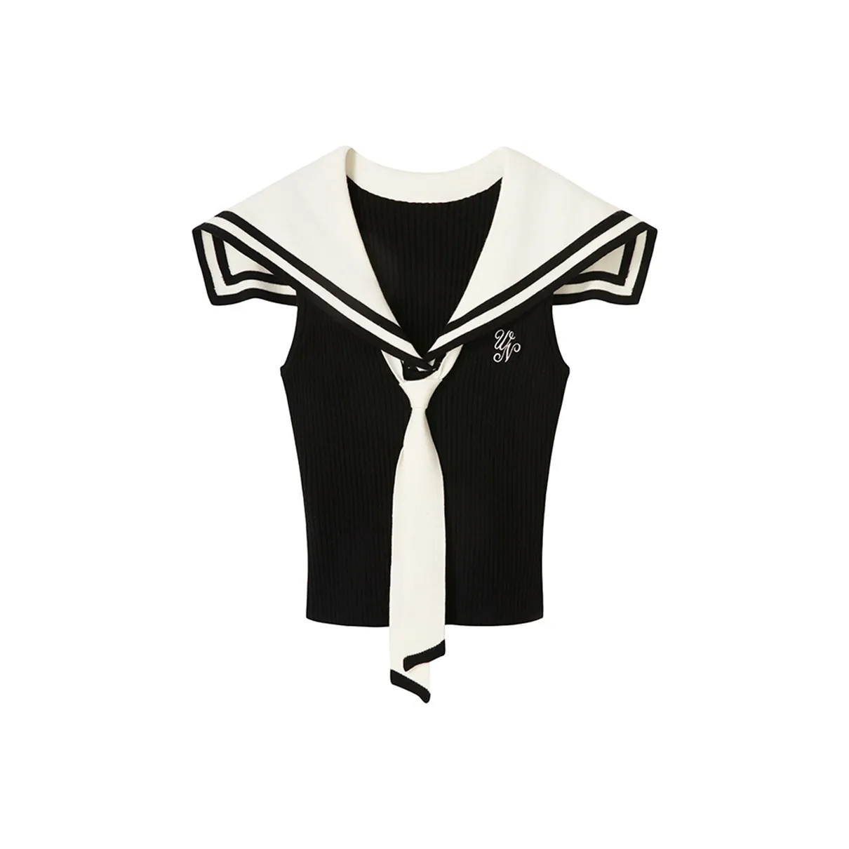 UENA Вязаный жилет с галстуком женский