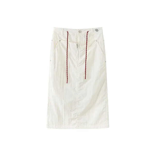 CHUU Белый абрикос Женская Повседневная Короткая Юбка