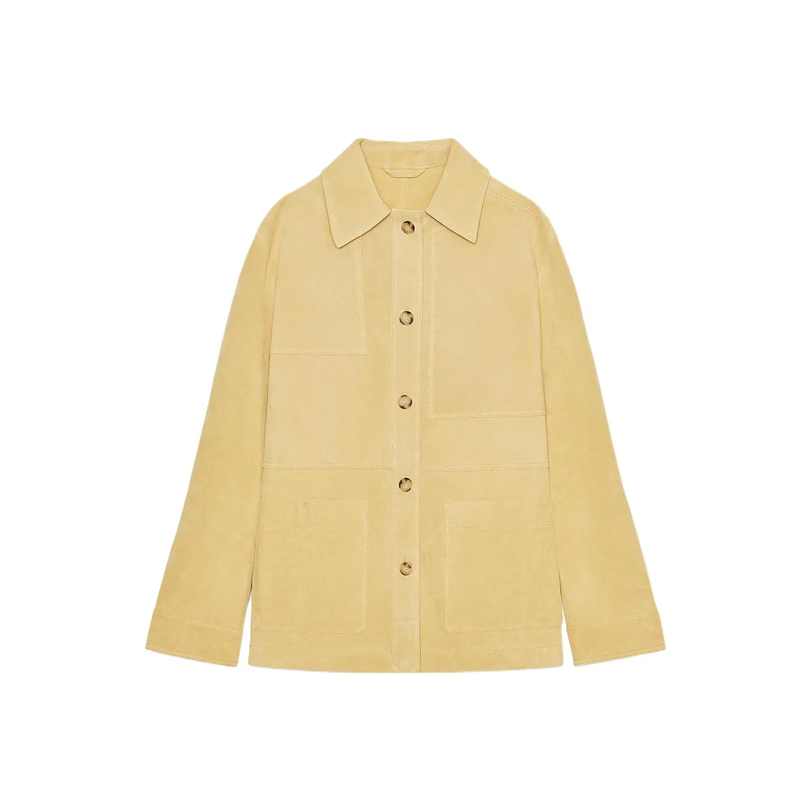 ZARA Светло-розовый Женский Кожаный Куртка