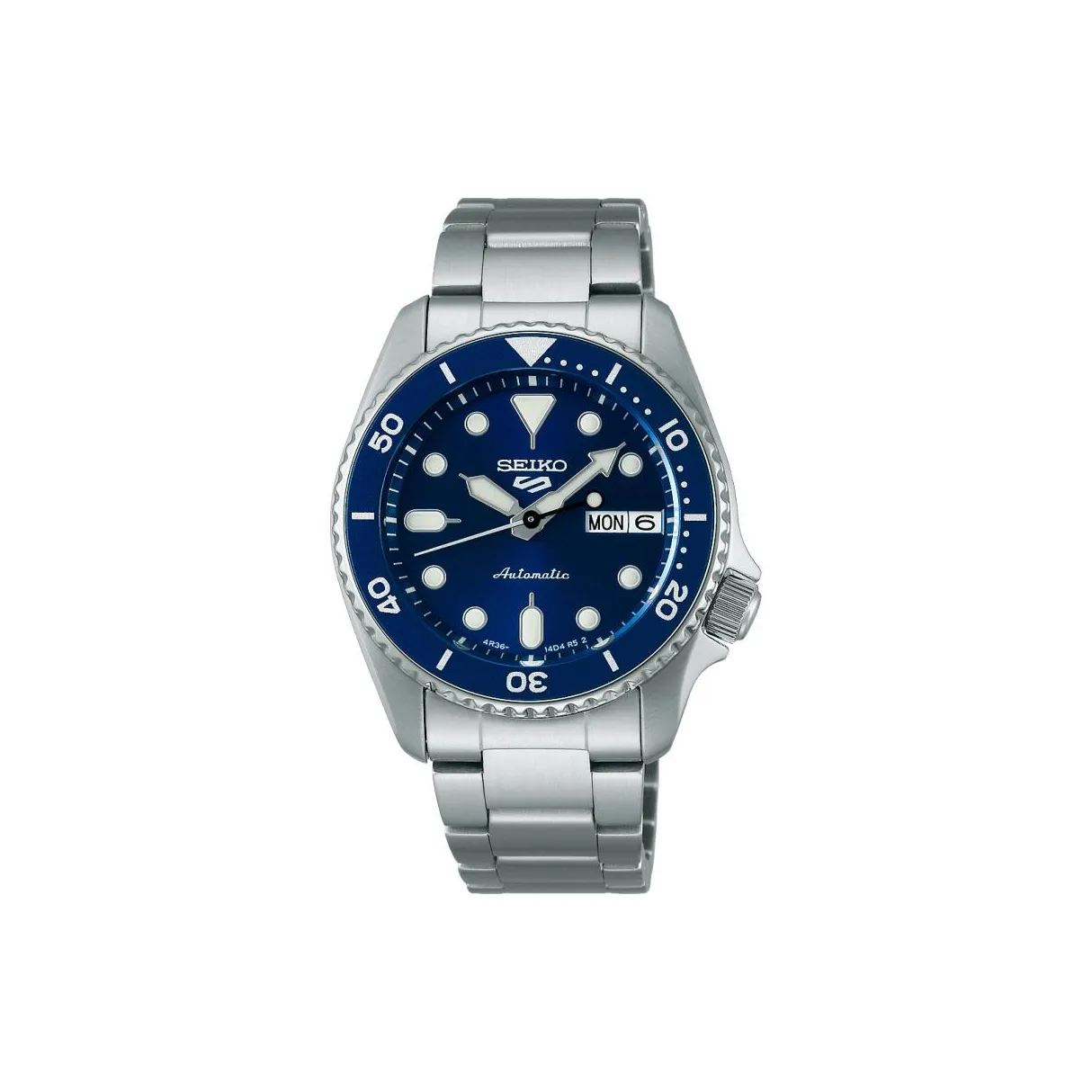 SEIKO Series 5 Автоматический Механический Механизм Нержавеющая Сталь Ремешок Часы 38 мм Женские Часы Синий Циферблат