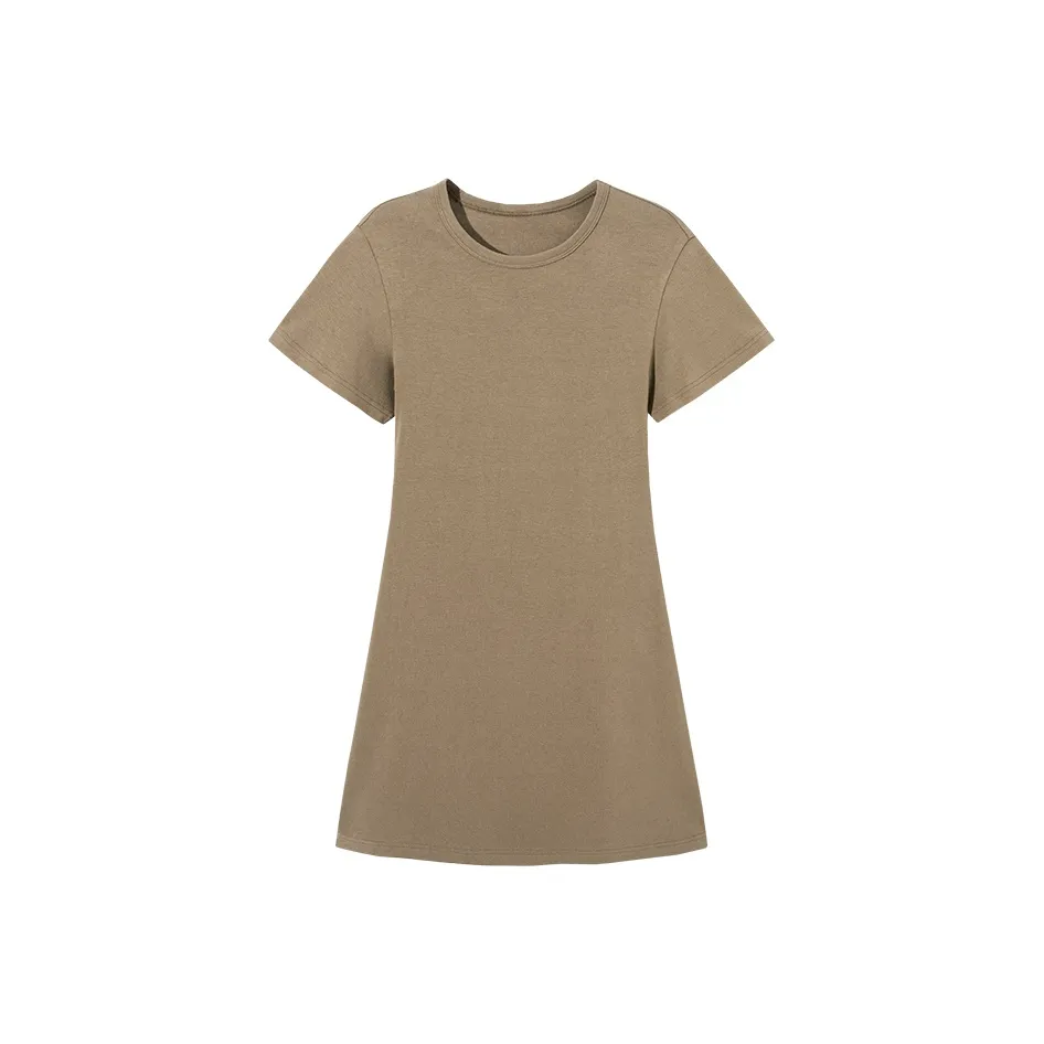 Ouyang Короткий рукав Платье Женское