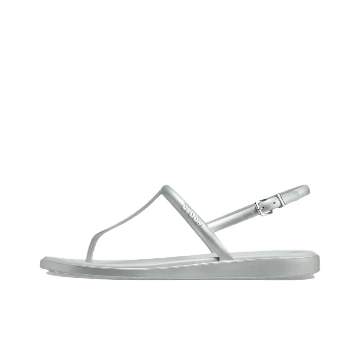 Crocs Майами Металлик Стринг FLIP one Ремень Сандалии 3,5см Женские Серебристые