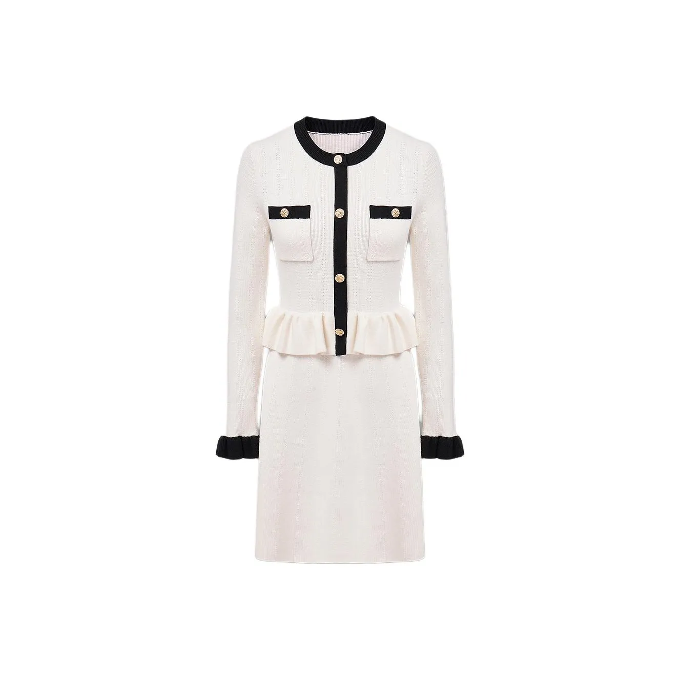 KARL LAGERFELD FW25 Длинное платье с длинными рукавами женское