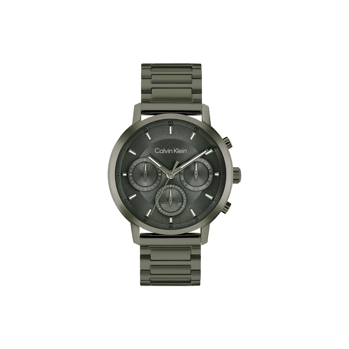 CALVIN KLEIN Pattern Collection Кварцевые мужские наручные часы стальной ремешок зеленый циферблат