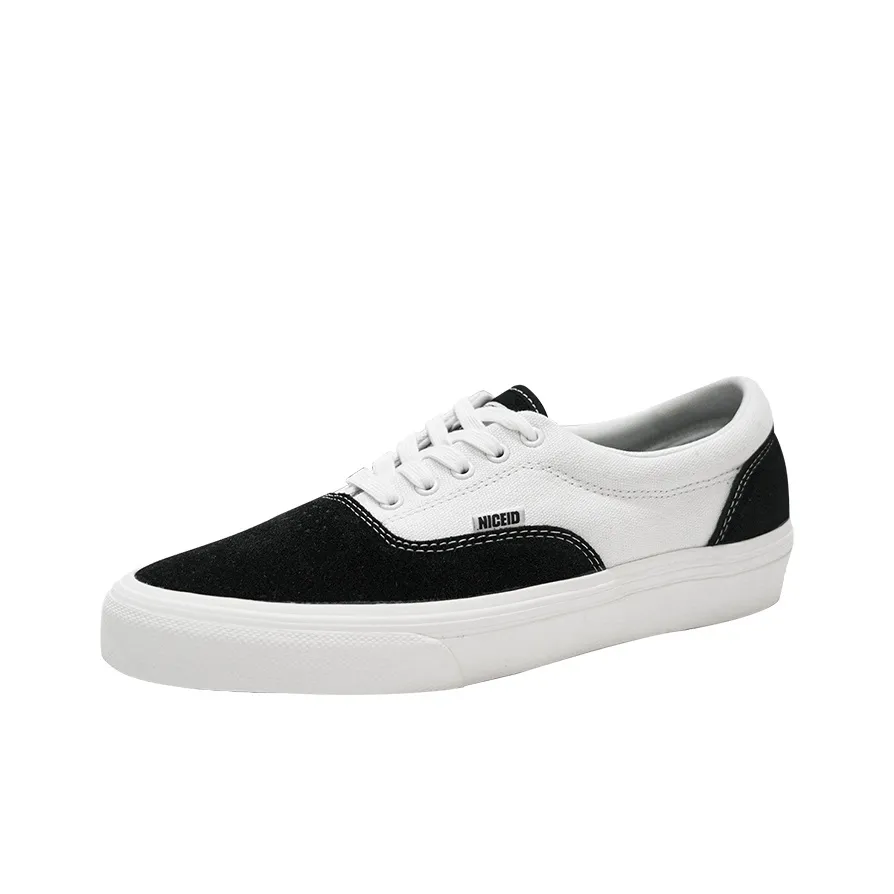 NICEID Износостойкий и Легкий Низкий Топ Кеды Мужские Черный Белый
