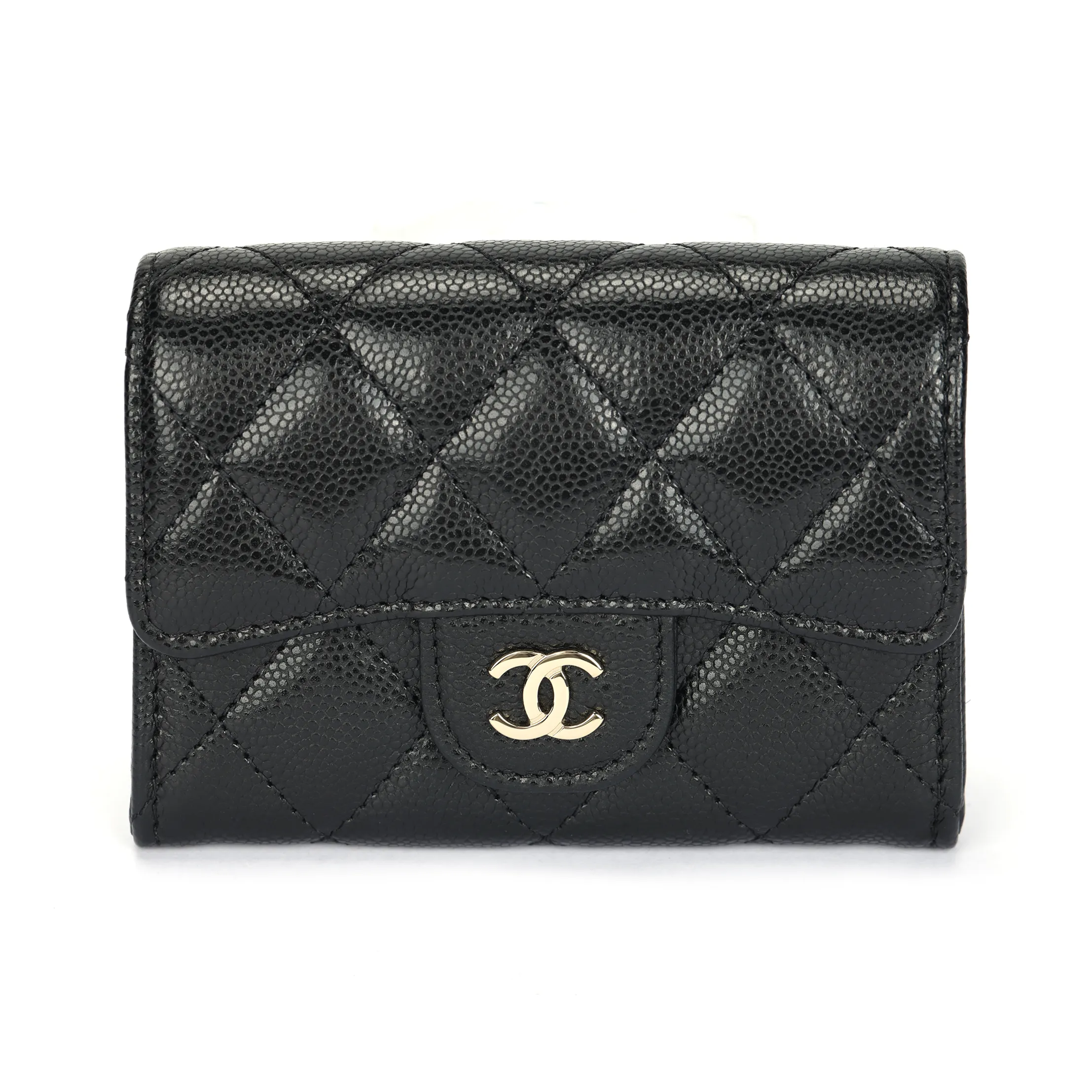 CHANEL Classic Zipped Wallet Card Holder Black
