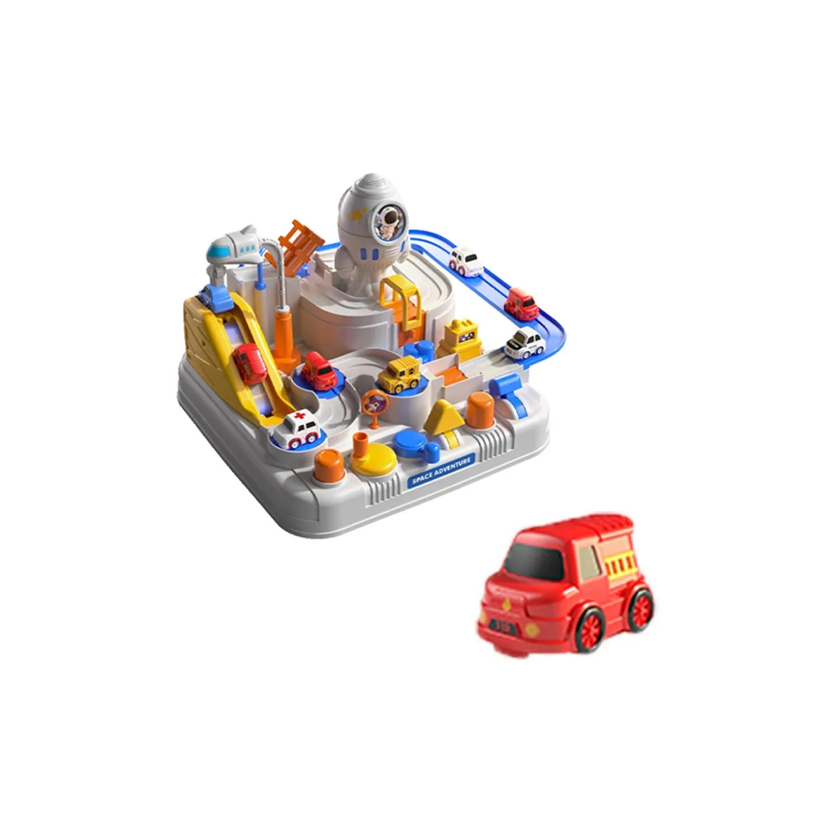 Hidicci Детский курс препятствий Приключение Автомобиль Здание Парковка Хвост платья Дорожка Автомобиль Инерция Тянуть Спина Glider Игрушки