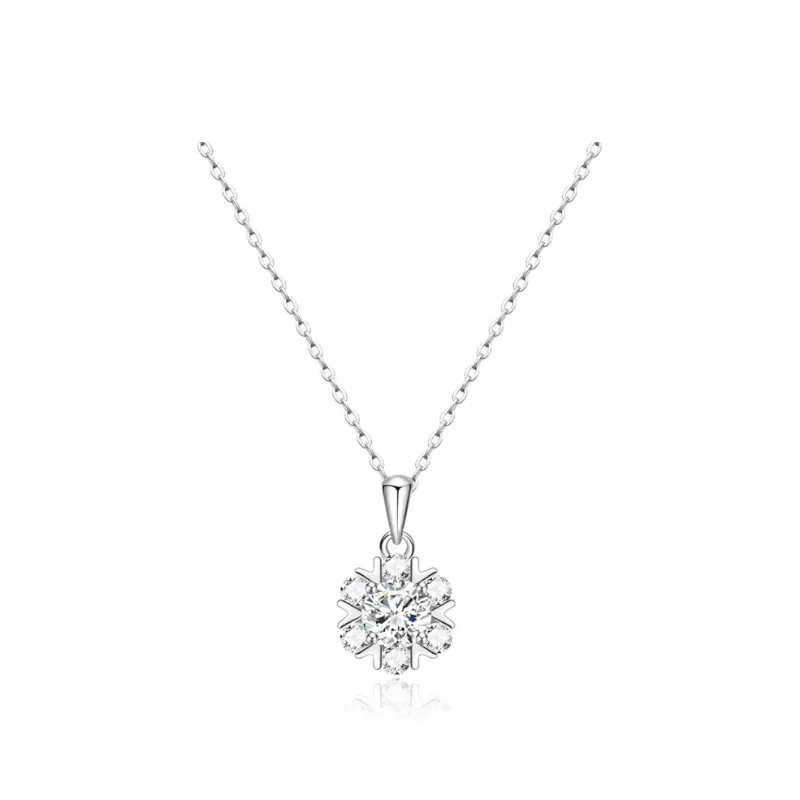 FANCI S925 Silver Inlaid With Moissanite Necklaces Women's