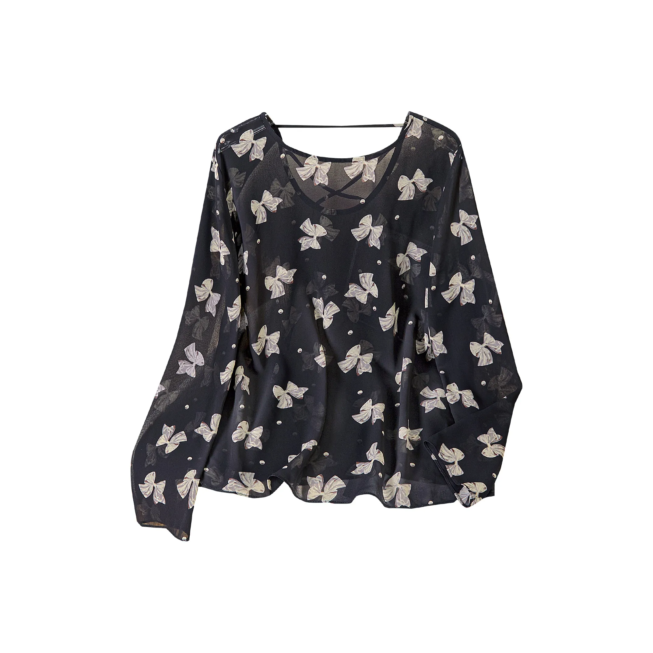 TOUCH Рубашка Женская Черная Подошва Бант