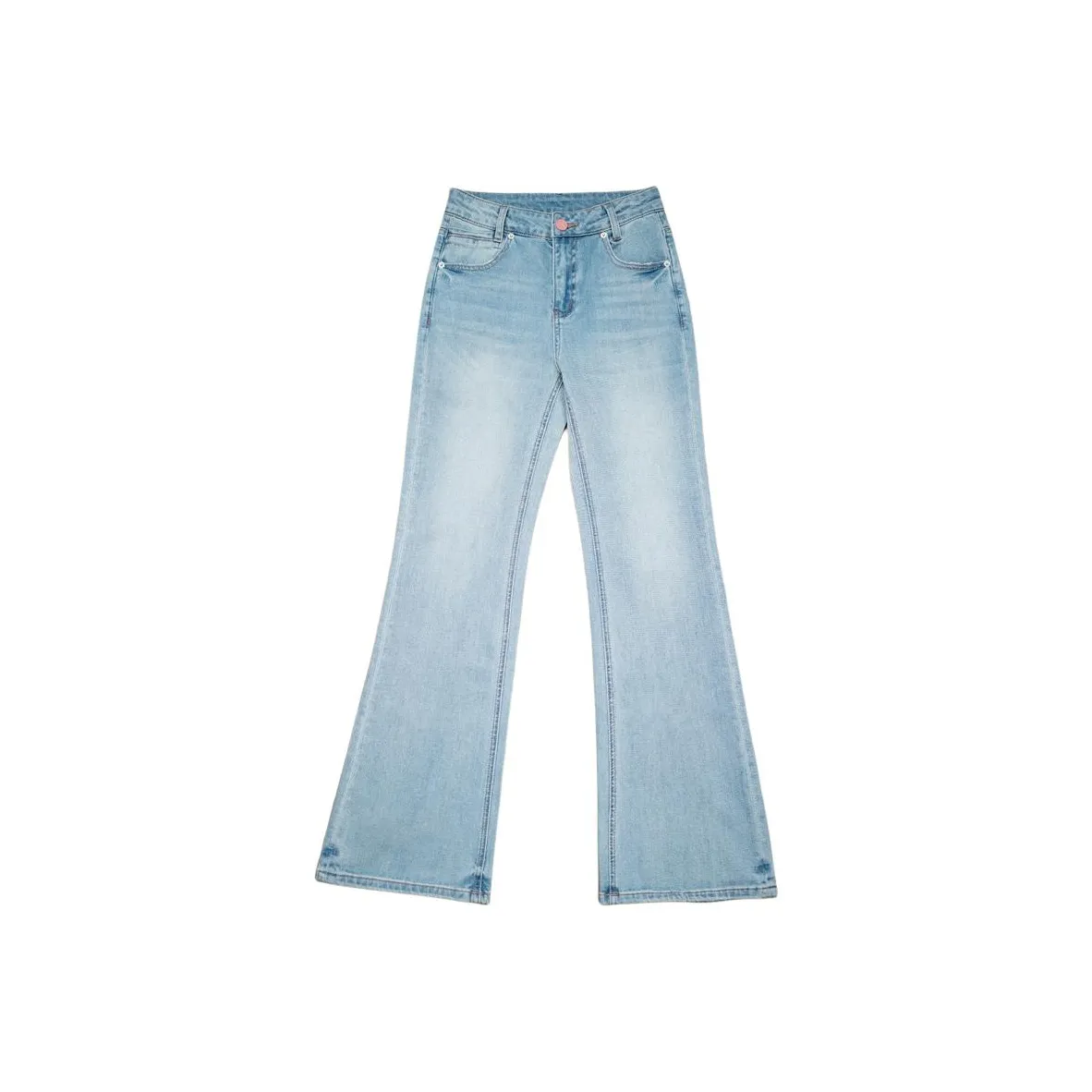 YUNGE Эластичный Облегающий крой Утягивающий Модный Универсальный Расклешенный Джинсы Женские