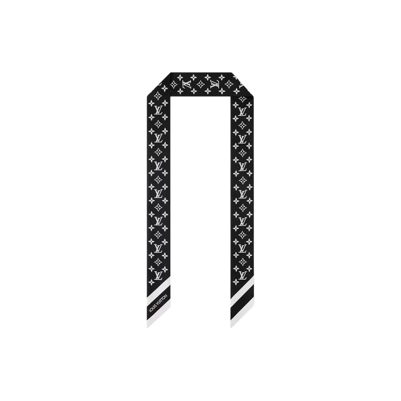 LOUIS VUITTON Тутовый шелк Резинки для волос Унисекс Черный