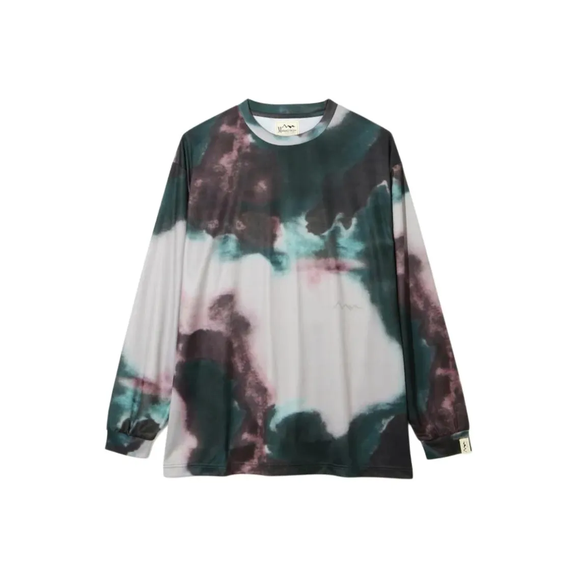 Manastash Tie Dye L S Топ Темно-зеленый T Рубашка Мужская