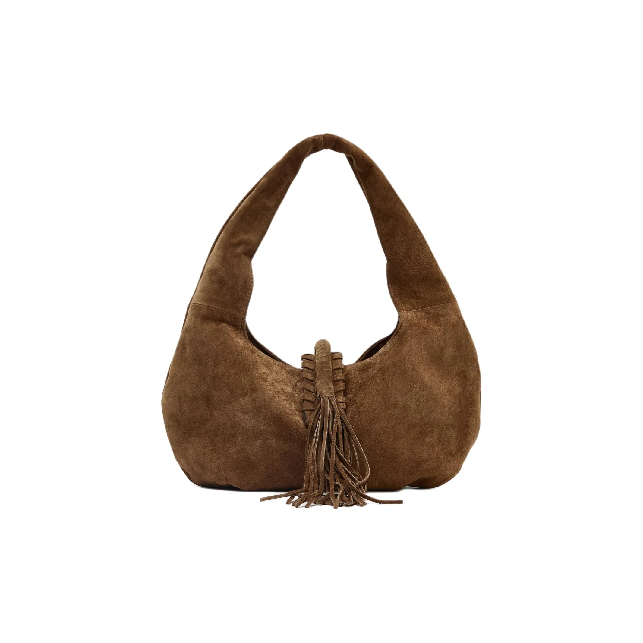 ZARA Сумка из свиной кожи сумка через плечо среднего размера женская шоколадного цвета