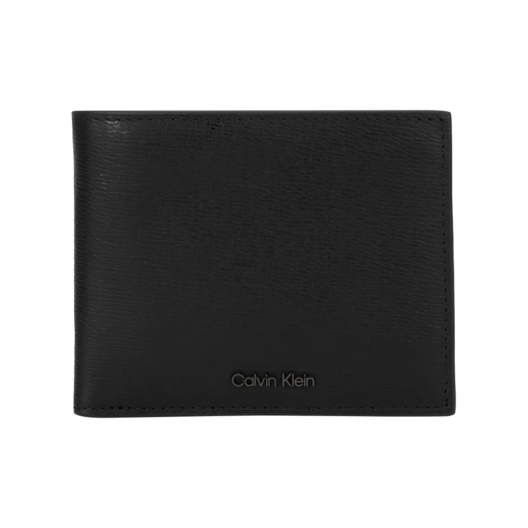Calvin Klein Кошелек из коровьей кожи Мужской Космос Черный