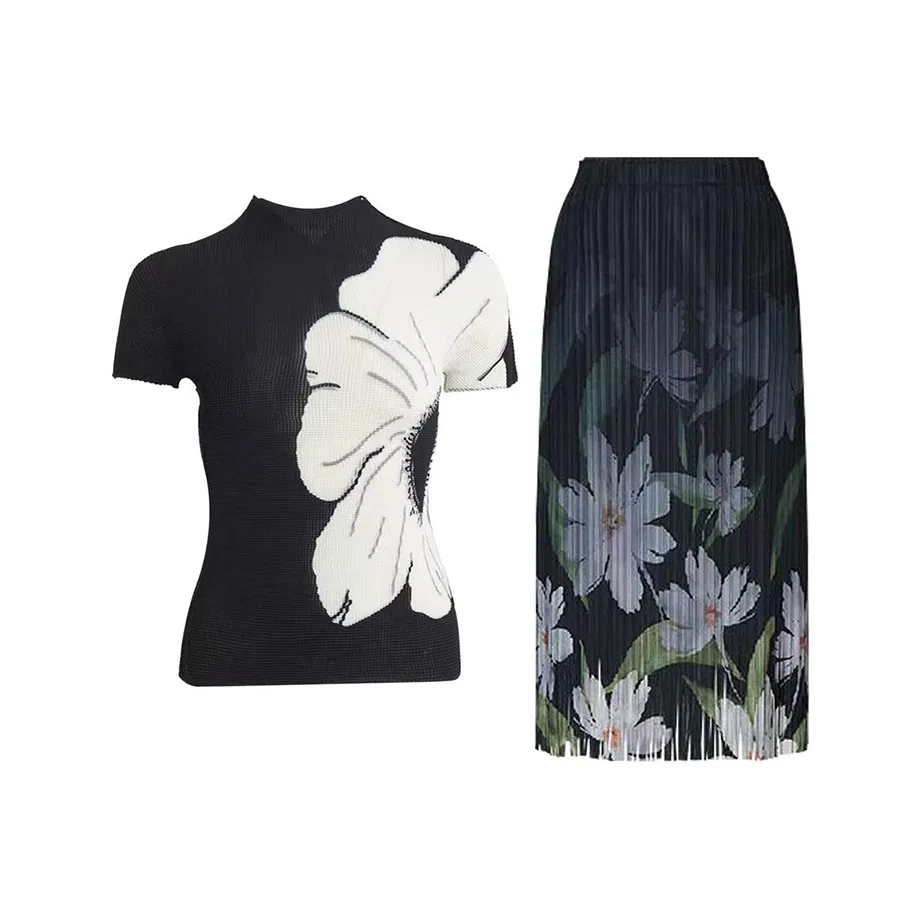 MARIE·COCO Черный топ + Юбка Женские Комплекты с юбкой