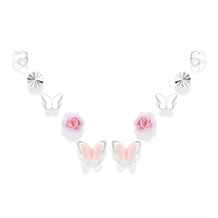 Серьги-гвоздики для ухода за пирсингом уха Barbie женские