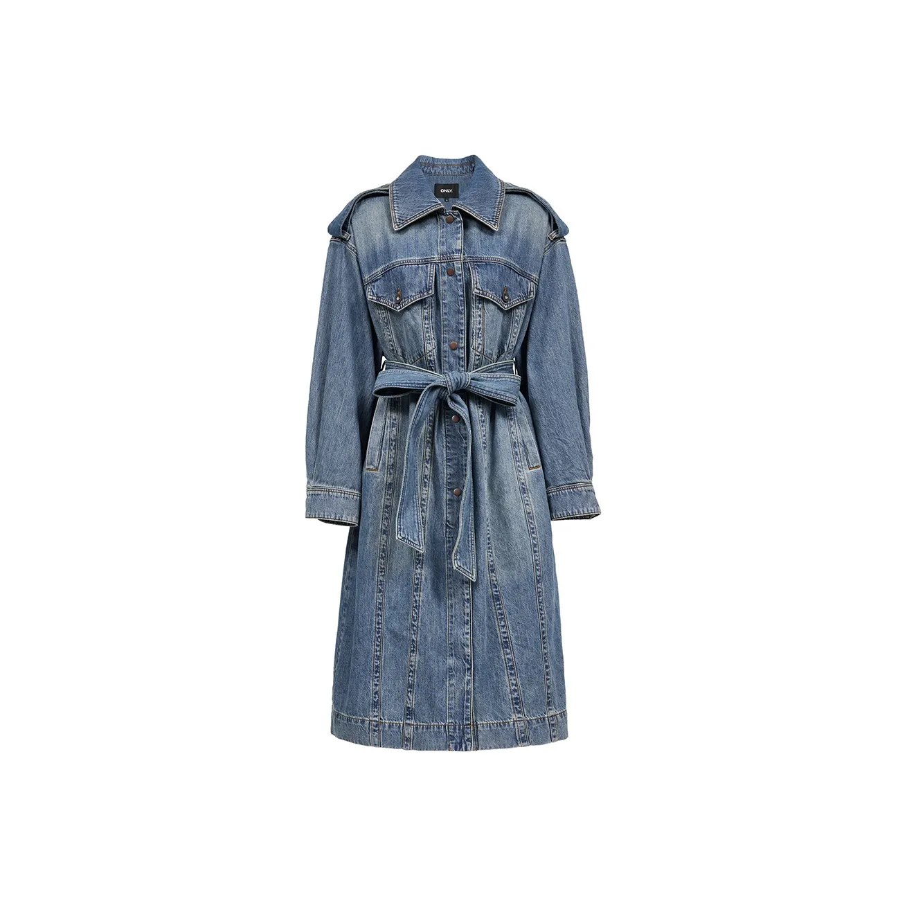 ONLY J33 Винтаж 350 Выстиранный Деним Женский Тренч