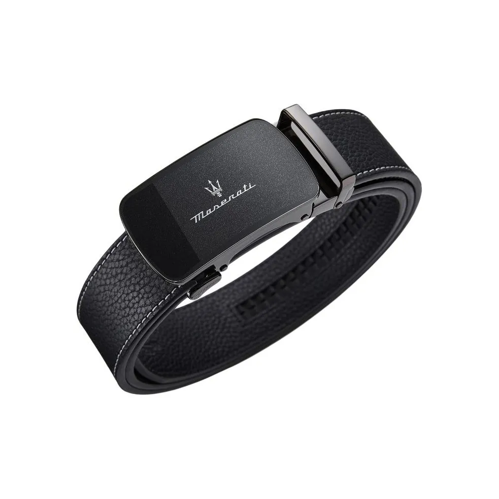 Maserati Лицевая коровья кожа модный тренд ремень премиум-коробка индивидуальная поздравительная открытка мужской металлический ширина 3,5 см
