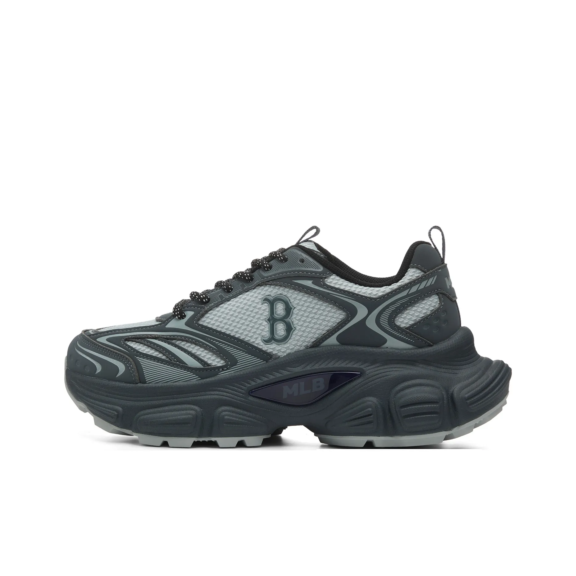 MLB Basic Boston Red Sox Амортизация Дышащий Легкий Увеличение Высоты Низкий Топ Повседневная Обувь Унисекс Light Серый