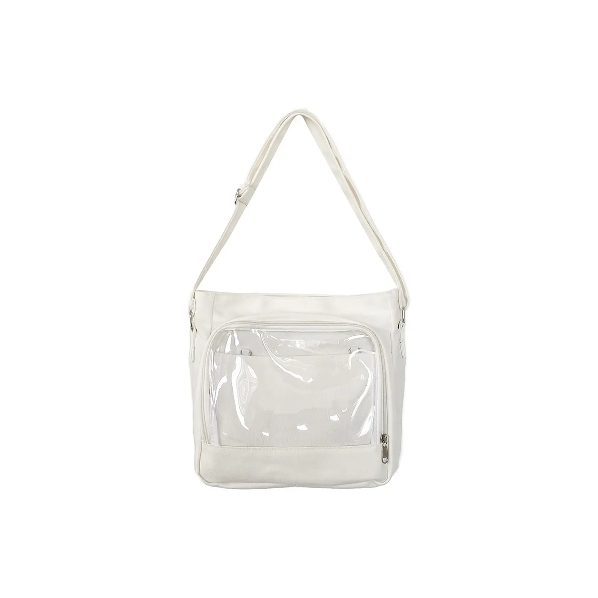 PINK·LAND Холст Ит-Сумка Стандартный Женская Белый Черный